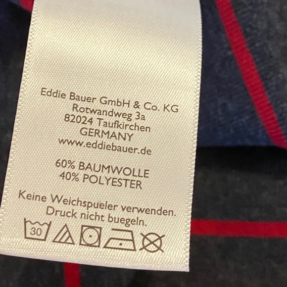 Eddie Bauer 2X sweater sweatshirt charcoal red top - Picture 6 of 10